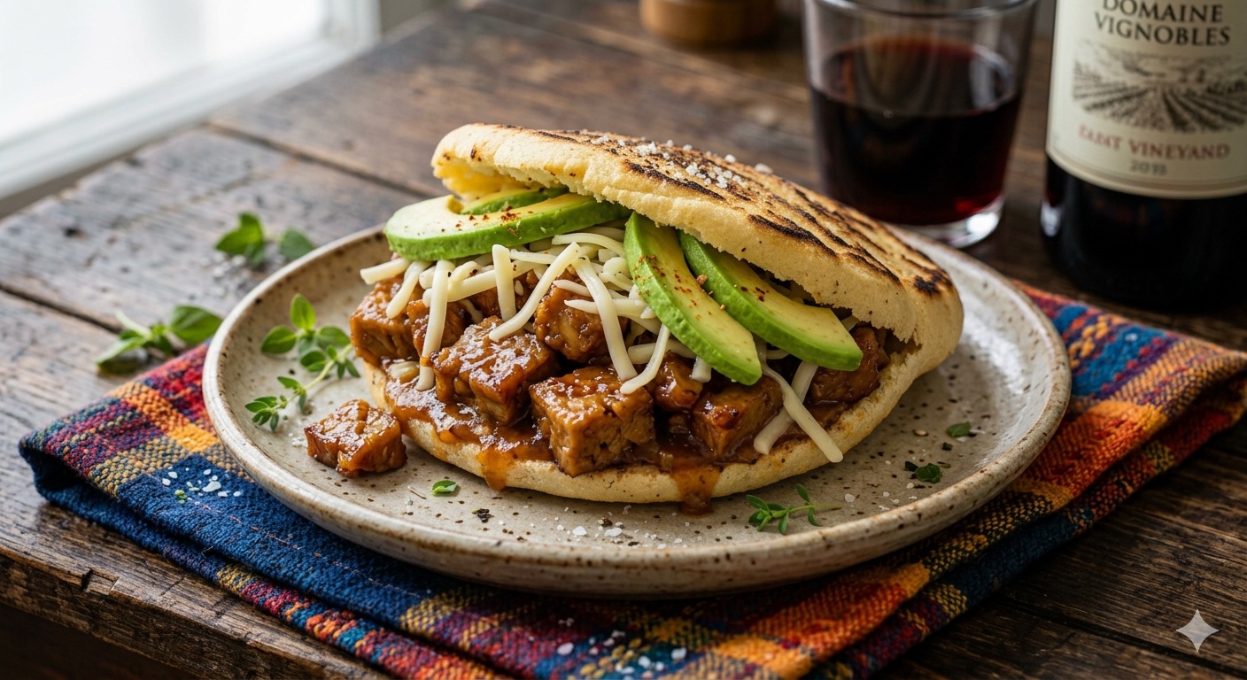 Arepa con seitán
